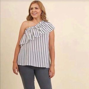 Umgee One Shoulder Blouse